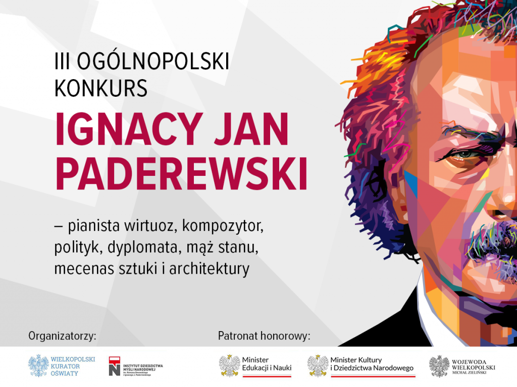 III OGÓLNOPOLSKI KONKURS –  IGNACY JAN PADEREWSKI