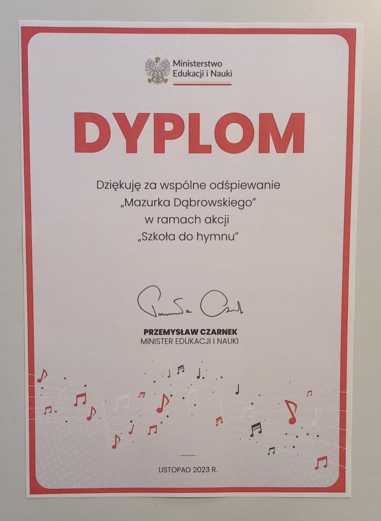„SZKOŁA DO HYMNU” 2023 – PODSUMOWANIE AKCJI