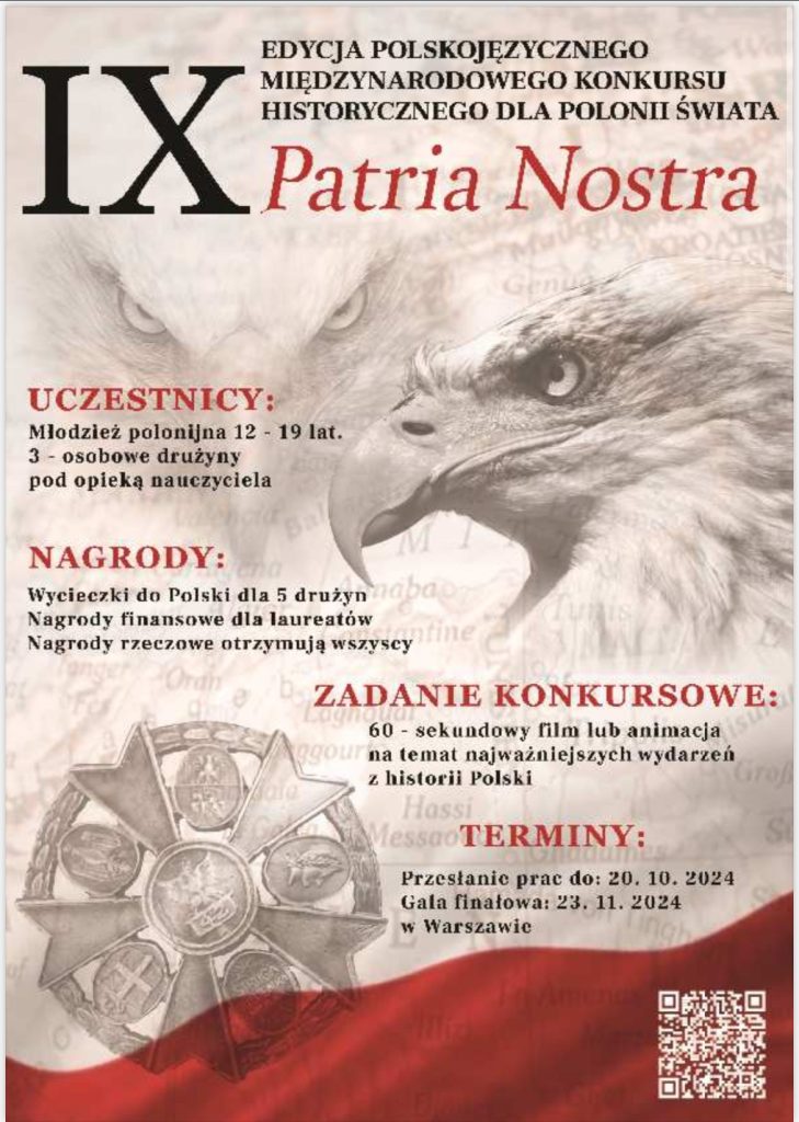 ZAPROSZENIE DO IX  EDYCJI KONKURSU  PATRIA NOSTRA