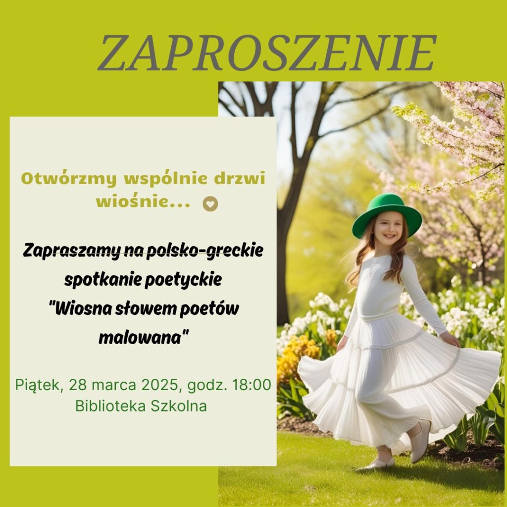 POLSKO-GRECKI WIECZÓR POEZJI – „WIOSNA SŁOWEM POETYCKIM MALOWANA…”